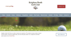 Desktop Screenshot of knightonheathgolfclub.co.uk