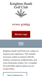 Mobile Screenshot of knightonheathgolfclub.co.uk